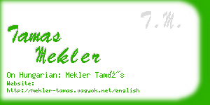 tamas mekler business card